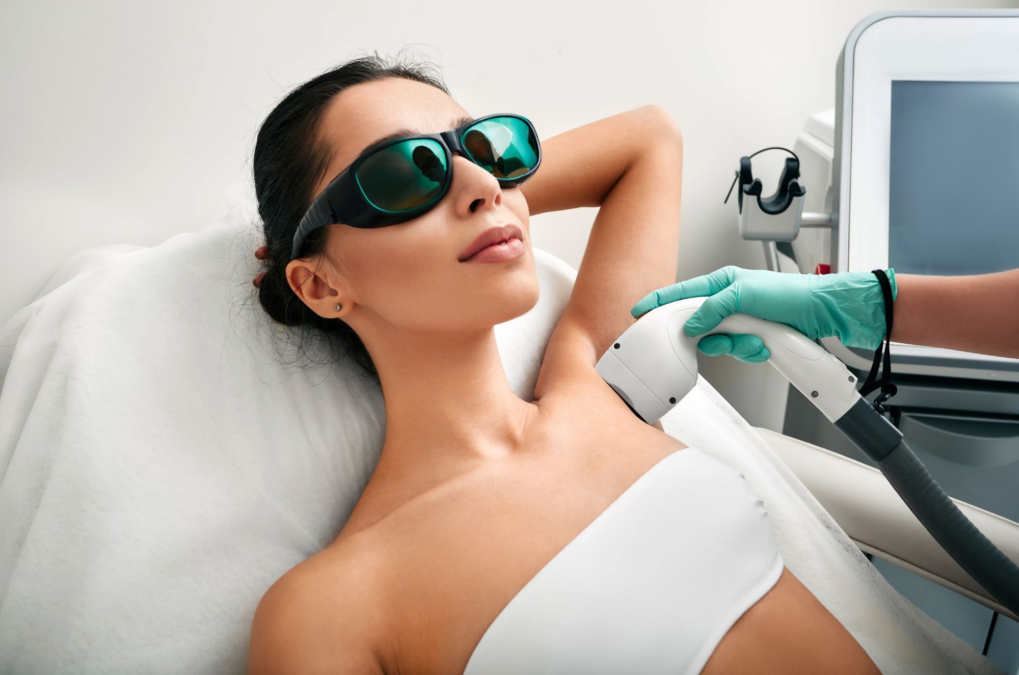 Additional laser hair removal sessions will be needed for permanent results. At Bellissima, they’re free!
